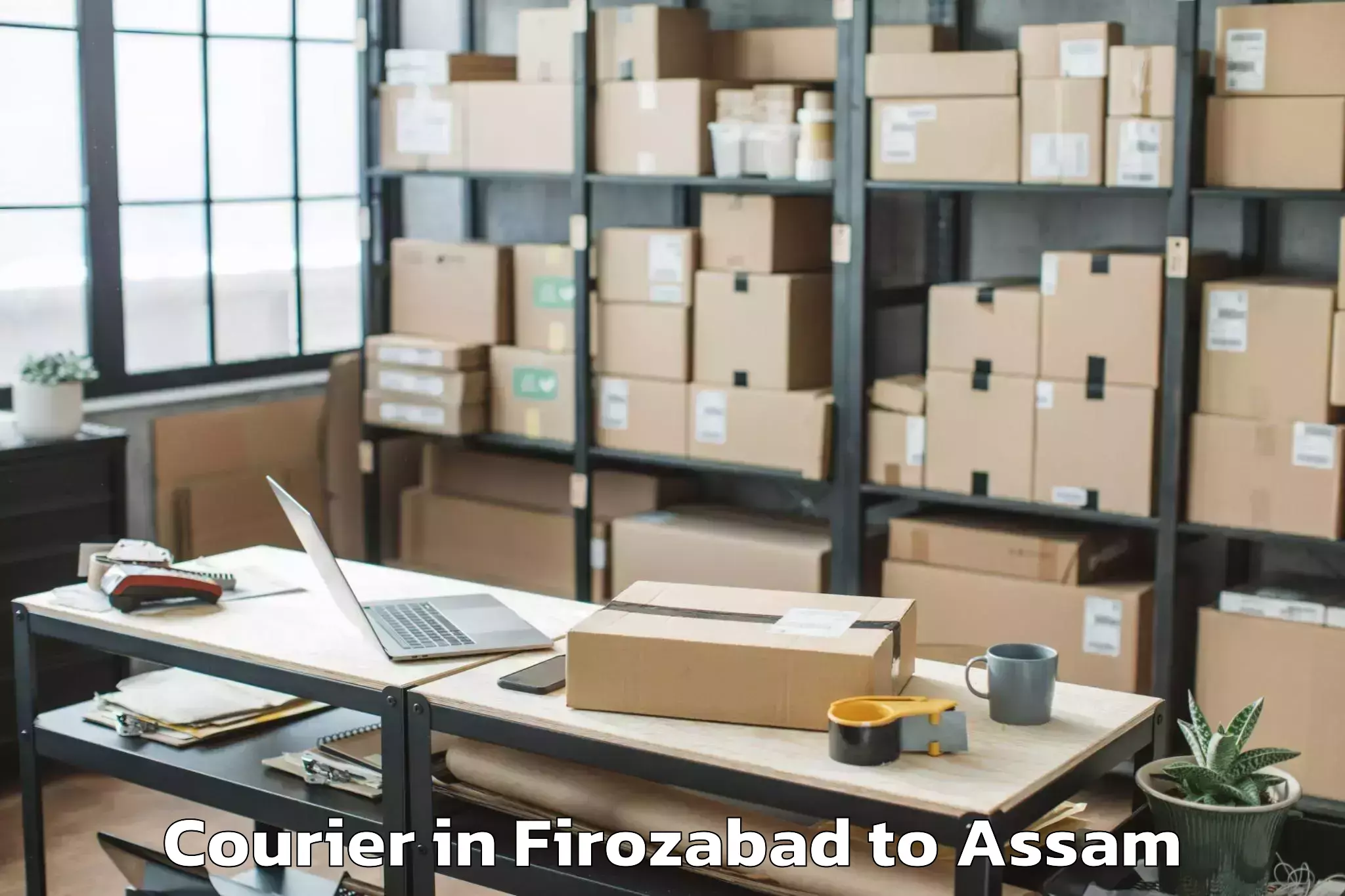 Professional Firozabad to Pachim Nalbari Courier